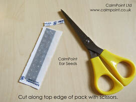 CalmPoint Ear Seed pack with scissors 